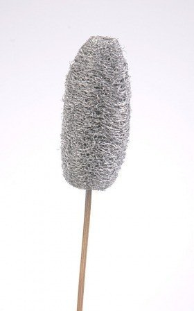 Luffa mit Stiel silbern