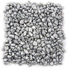 Bunte Steine 200 g - silbern