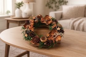 Flower Box with sponge for dry and artificial plants 10/10 cm, eco pattern