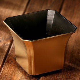 Gold dish, winter collection, height 12/12 cm