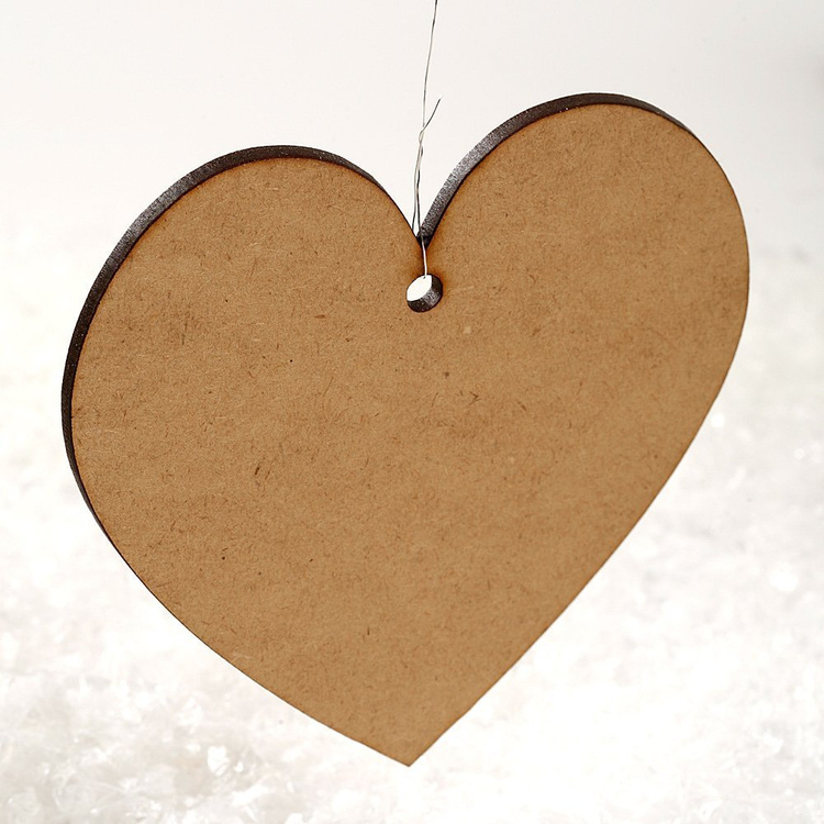 Weihnachtsdekoration aus Holz Holzherzen 10,8,6 cm-3 St./Pack