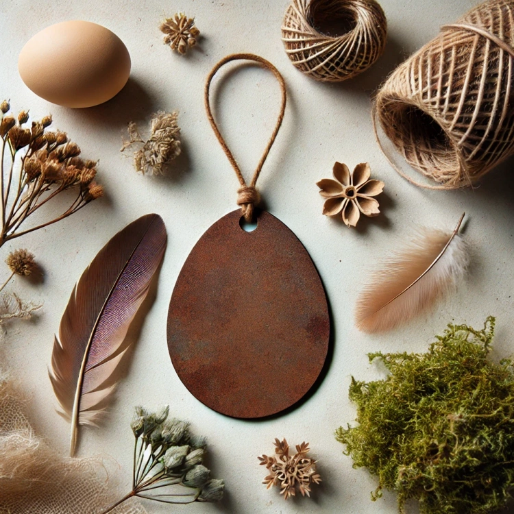 Wooden Easter eggs wz. 2. Christmas spring pendants 80 mm / 4 pcs.