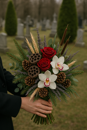 Wreath 35-40 cm purpkle