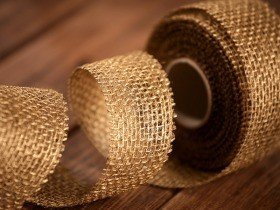 Band aus Jute 5cm/3 yd golden