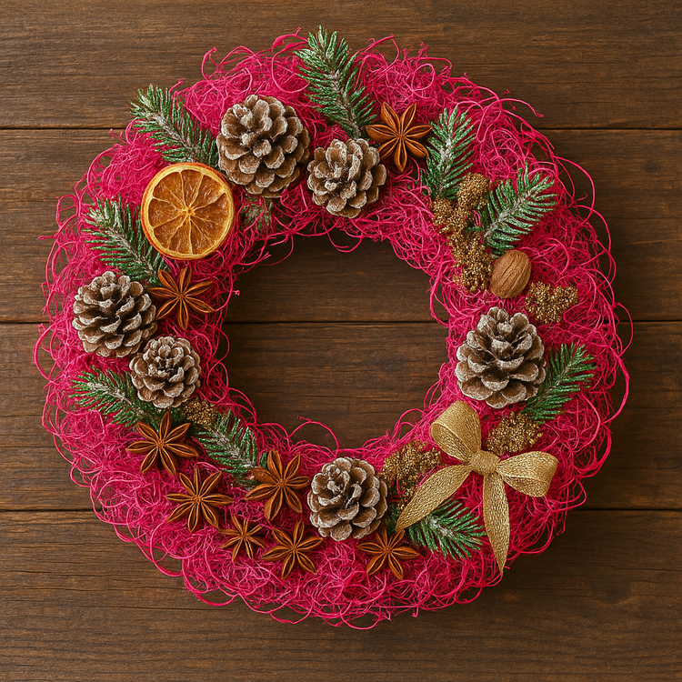 Curled moss, 30 g, pink