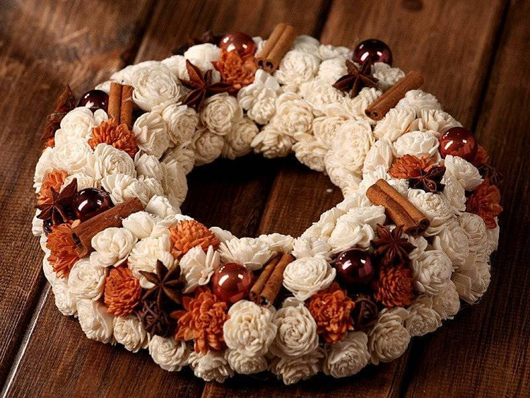 Kwiaty shola brąz 60 szt. 2–6 cm – kolekcja GrandDeco