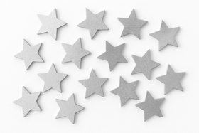 Wooden Christmas decorations, Wooden stars 3 cm-12 pcs / pack