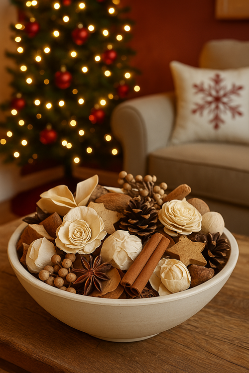 Cinnamon potpourri set - Cream-Brown