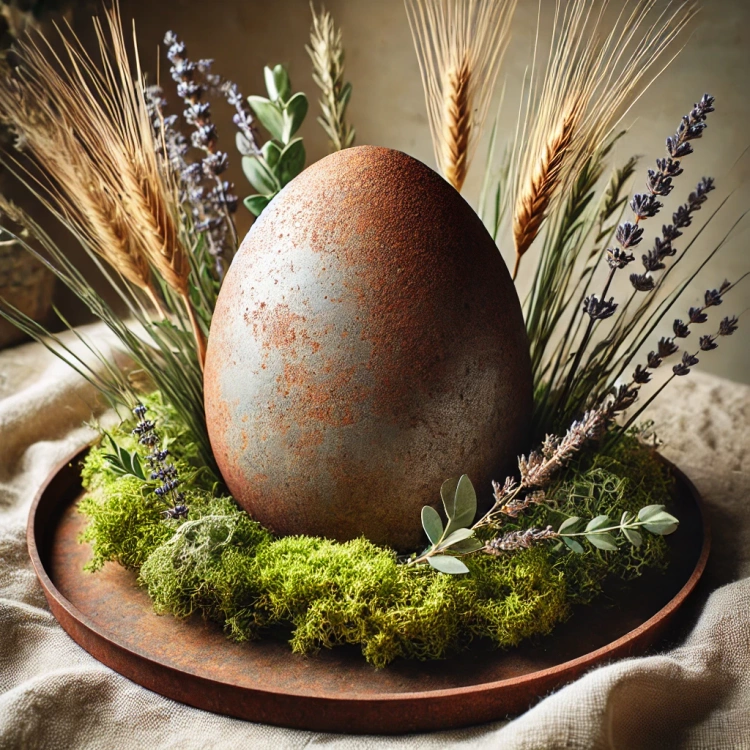 Hölzerne Ostereier wz. 2. Weihnachts-Frühlingsanhänger 80 mm / 4 Stk.