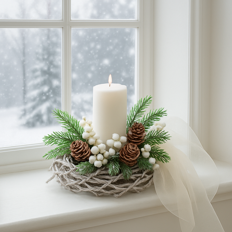 Organza, trimmed 40 cm, length 9 rm (coffee with milk)