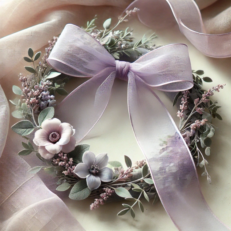 Organza GD 12 cm, 9m length, bordered - VIOLET