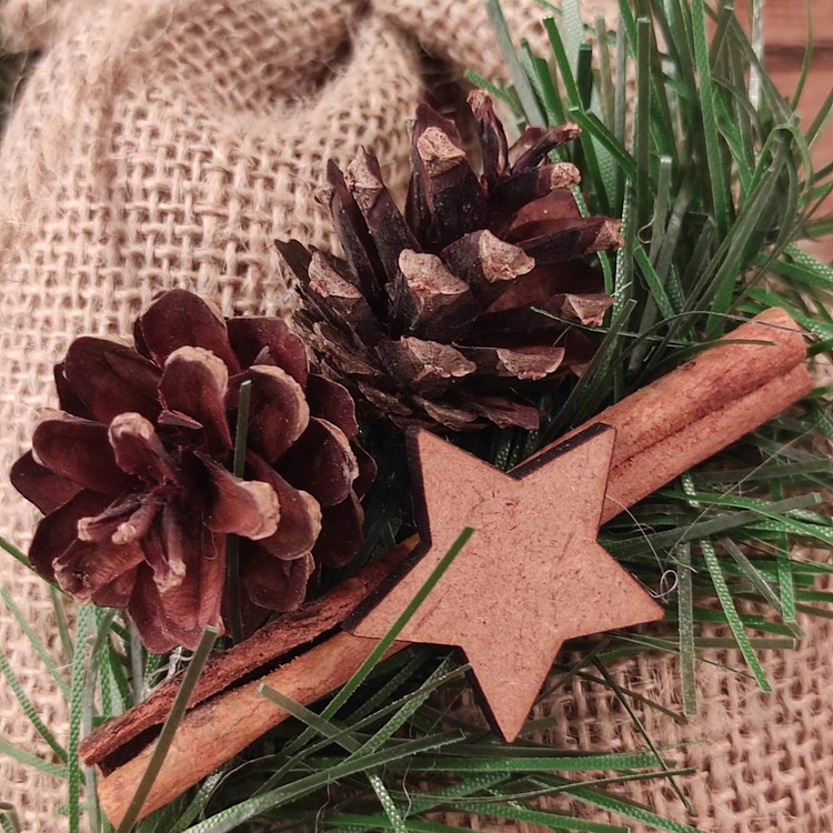 Winter potpourri with cinnamon, pine cones, anise
