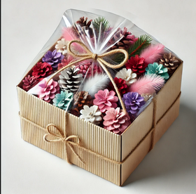 Handgefertigte Weihnachtsdekoration - Weiße Christbaumblumen - 30 St./Pack