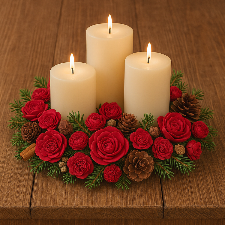 Dried salt flowers 45-50 pcs / pack - Red