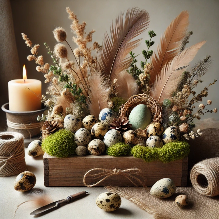 Quail blown eggs 6pcs/pkg