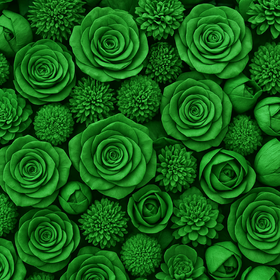 Dried salt flowers 45-50 pcs / pack - green