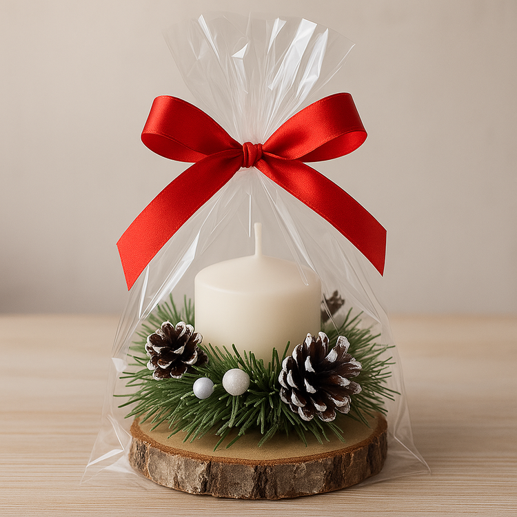 Flower Box with sponge for dry and artificial plants 10/10 cm, eco pattern 