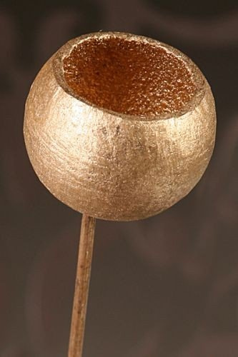 Gold Bell cup on stick, 3 pcs/pkg 