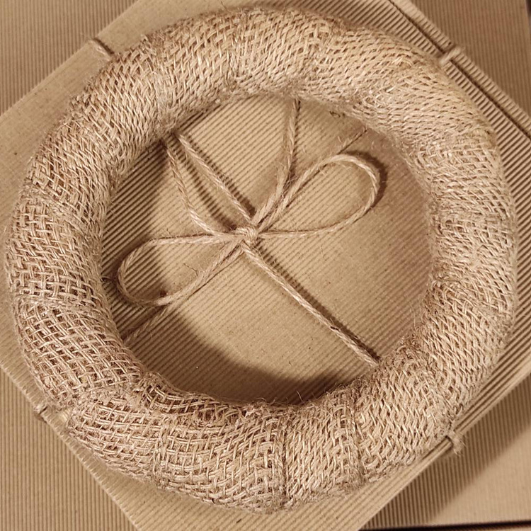 Jute wreath natural ca. 25 cm