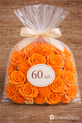 Getrocknete Salzblumen 45-50 Stück / Packung -intensive Orangen