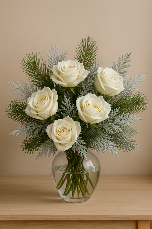 Künstliche Rosen entwickelt weiß weiß 3 Stück / Pack