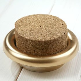 Florette with dry floral foam 8 cm gold