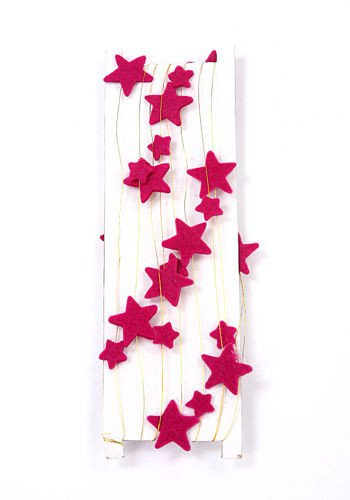 Gwiazdki girlanda- fuksja 220 cm