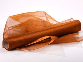 Organza GD 40 cm, Länge: 9m, getrimmt, braun