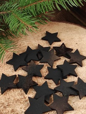 Weihnachtsdekoration aus Holz, Holzsterne 3 cm-12 St./Pack