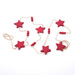 Garland of claret stars on string 4.5cm lenght 150cm 