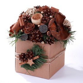 Blumenkasten mit Schwamm für trockene und künstliche Pflanzen 10/10 cm, Öko-Muster