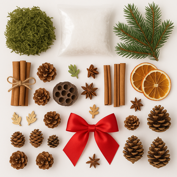 Wooden leaves, 12 pcs/pkg