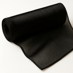 Organza, trimmed 12 cm, length 9 m (black)