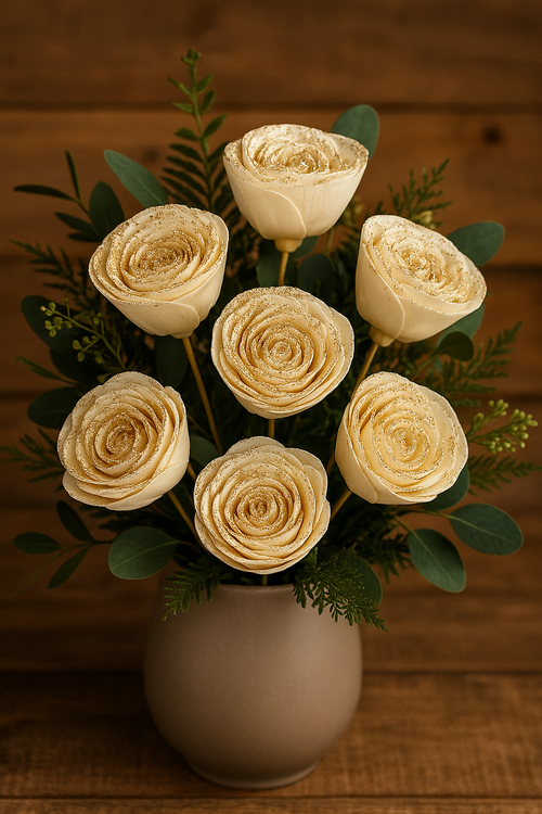 Titonia am Draht 2-3 cm 60 Stck golden