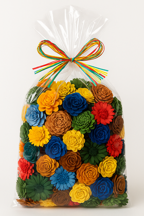 Kwiaty Shola 240 szt  Mix 10 kolorów | Dekoracyjne pudełko 20x20x10 cm