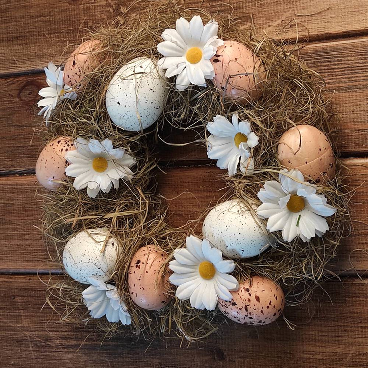 Spring jute wreath 25 cm 