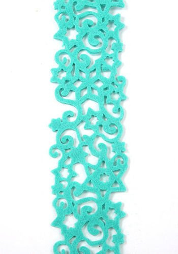 Himmelblaue Filzgirlande, 6  cm / 180 cm