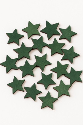 Wooden Christmas decorations, Wooden stars 3 cm-12 pcs / pack