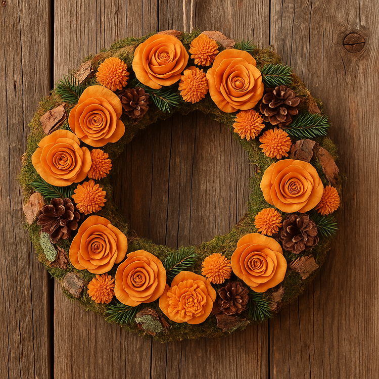 Dried salt flowers 45-50pcs / pack -intense oranges