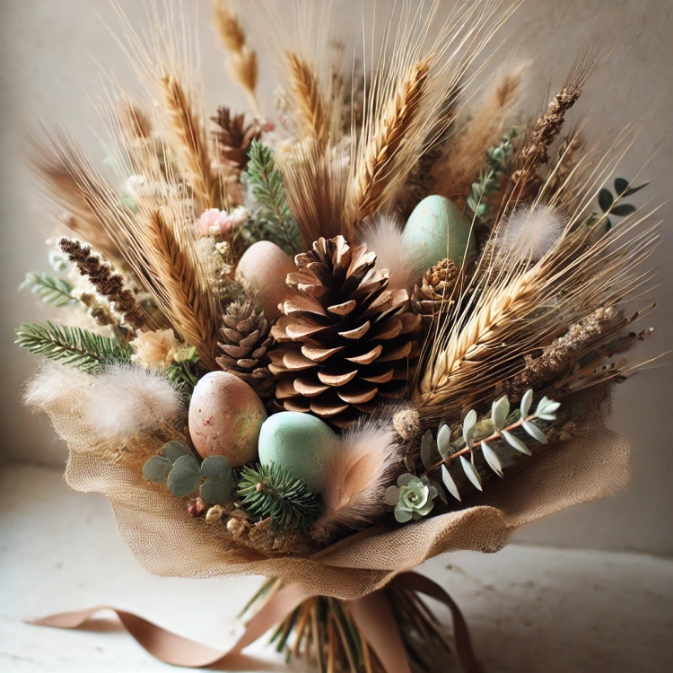 Set of dried cones: pine,pine,larch,douglas fir, beech 35-45 pcs.
