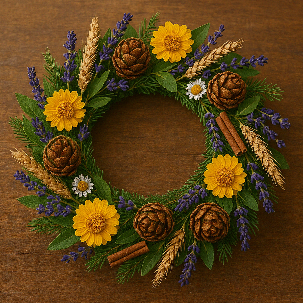 piękne wianki z szyszkami