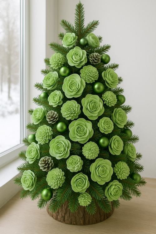 Dried flowers, 2-3 cm, ca. 30 pcs/pkg light green