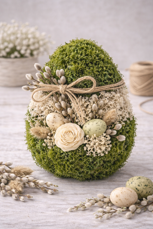 Getrocknete Rinde mit Moos dekoriert - 5-7 Stücke