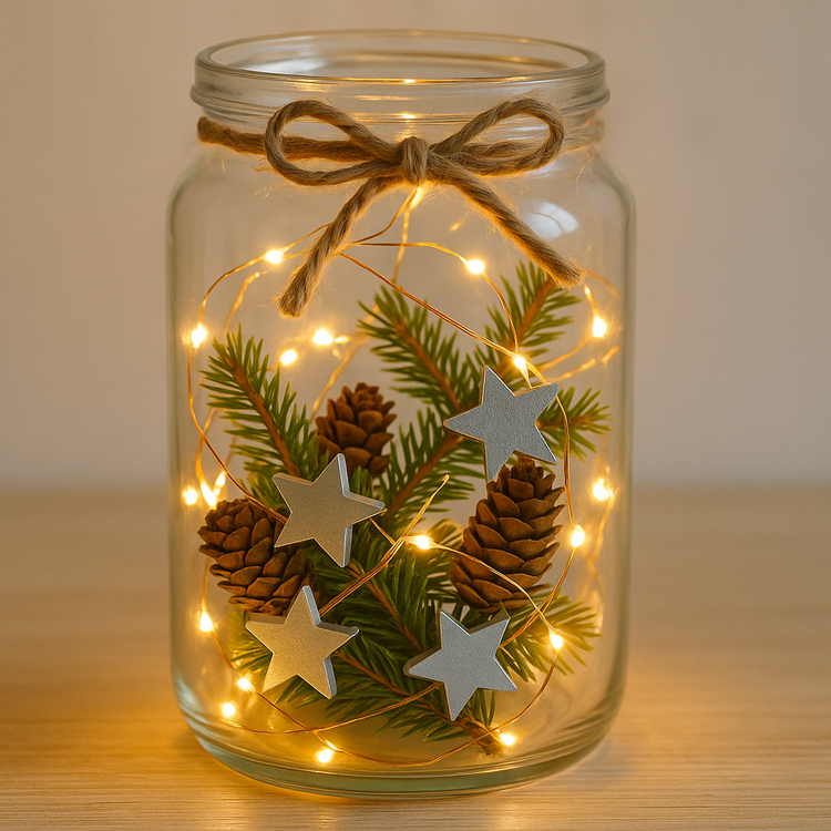 Weihnachtsdekoration aus Holz, Holzsterne 3 cm-12 St./Pack