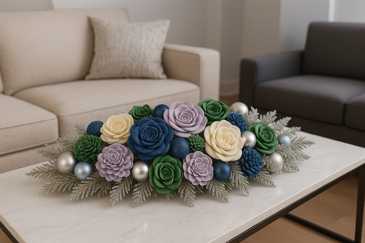 Lotus dyed diameter 6-8 cm 6 pcs/pkg black