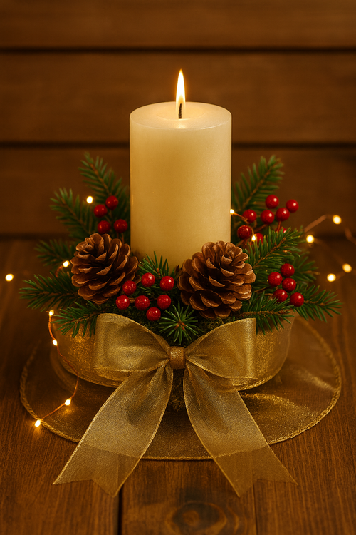 Organza Weihnachtsband, 12/900 cm Gold Tüll auf Rolle