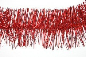Weihnachtskette, rot, Länge 2,7 m
