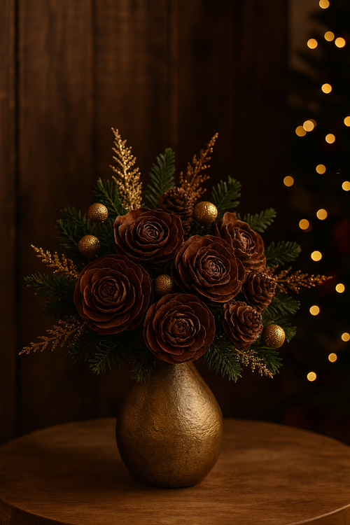 Cedar Wood Roses 6 pcs/pkg