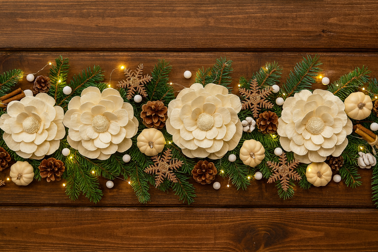 Protea Blume silbern 15 cm