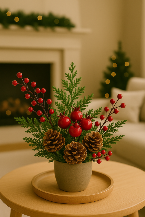 Apples on a wire, Christmas decoration